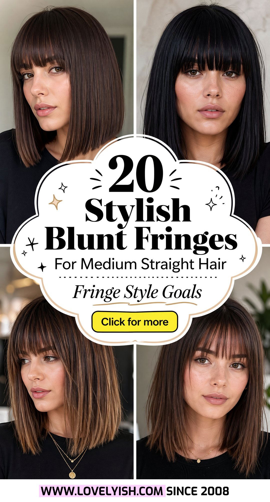 20 Stylish Blunt Fringe For Medium Straight Hair Ideas To Try - 20 Stylish Blunt Fringe For Medium Straight Hair Ideas To Try