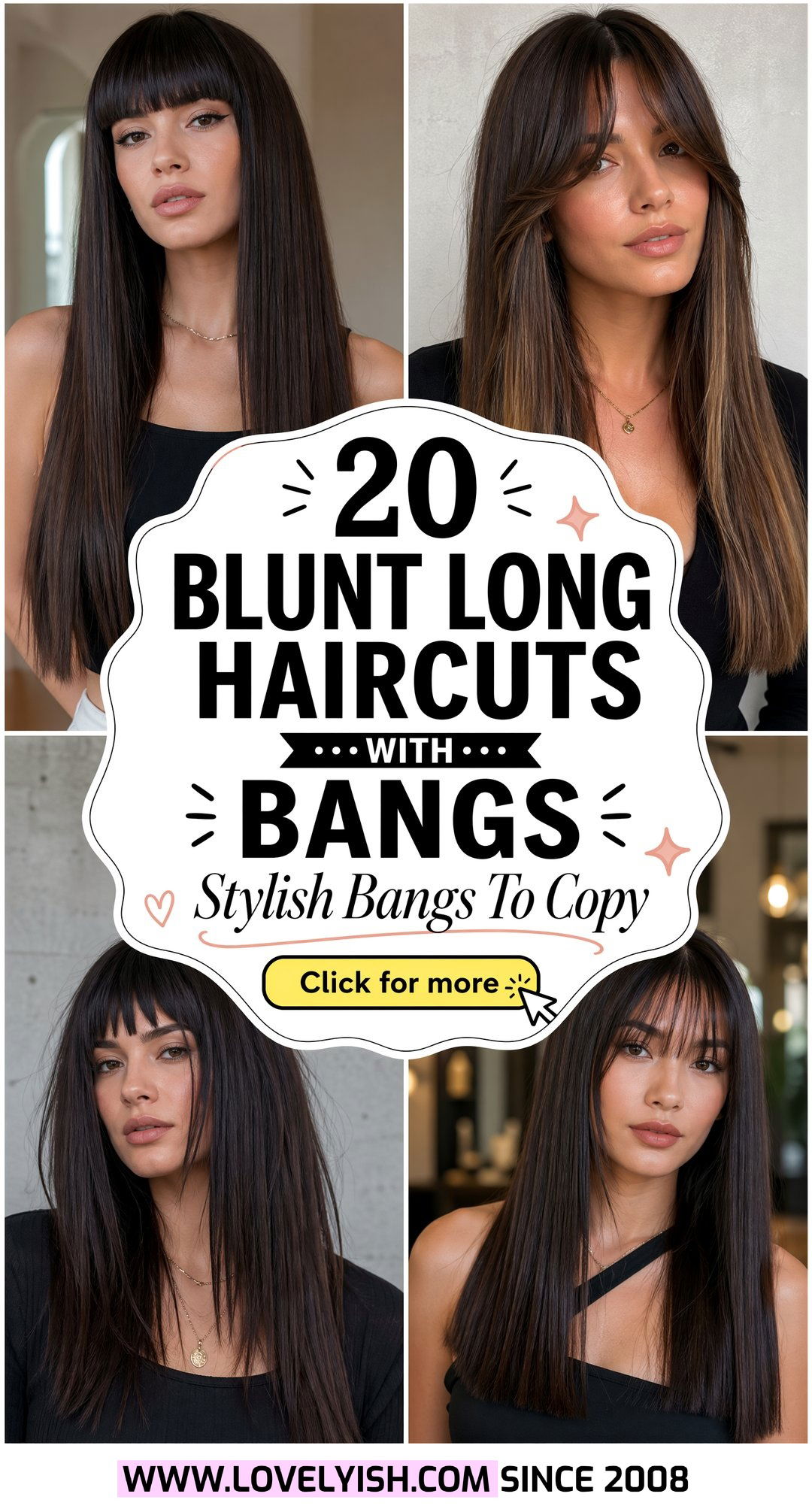 20 Stylish Blunt Long Haircut With Bangs Ideas to Copy Now - 20 Stylish Blunt Long Haircut With Bangs Ideas to Copy Now