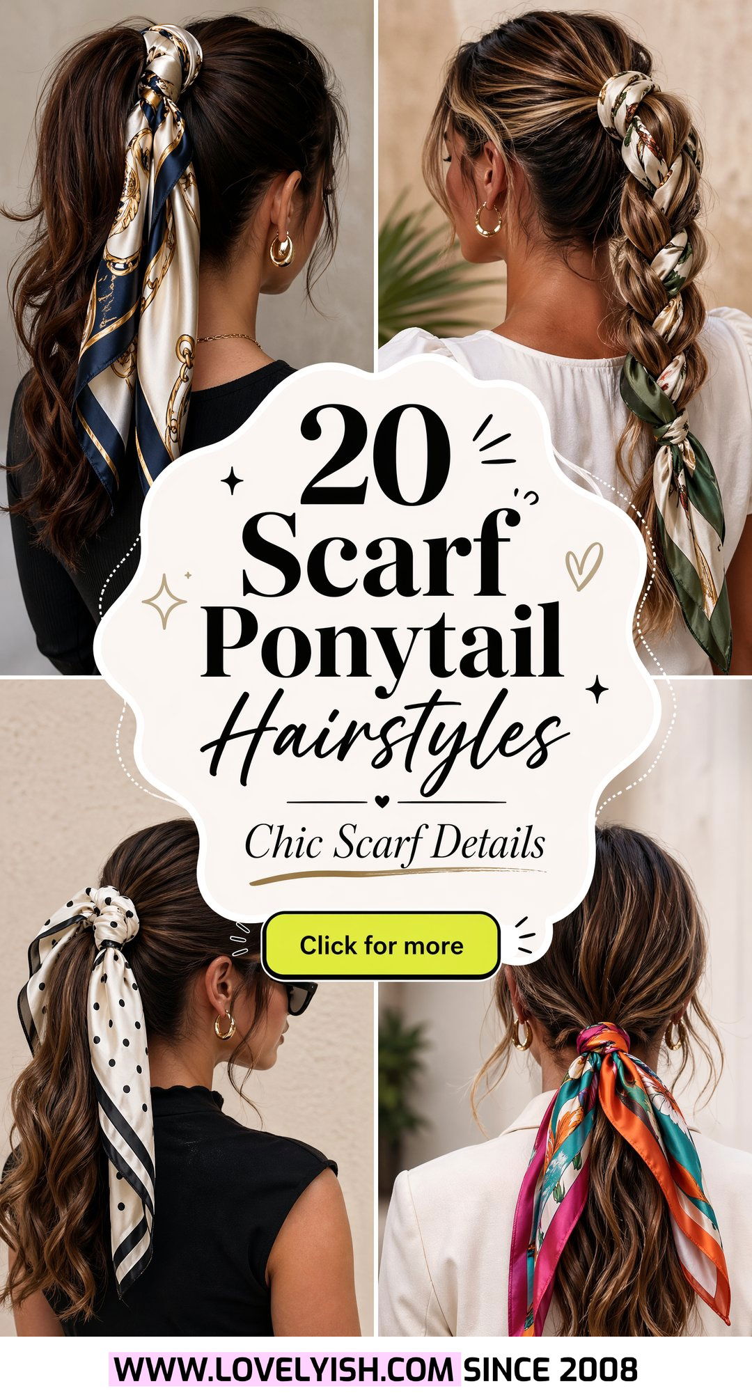 20 Stylish Scarf Ponytail Hairstyle Ideas You Need to Try - 20 Stylish Scarf Ponytail Hairstyle Ideas You Need to Try
