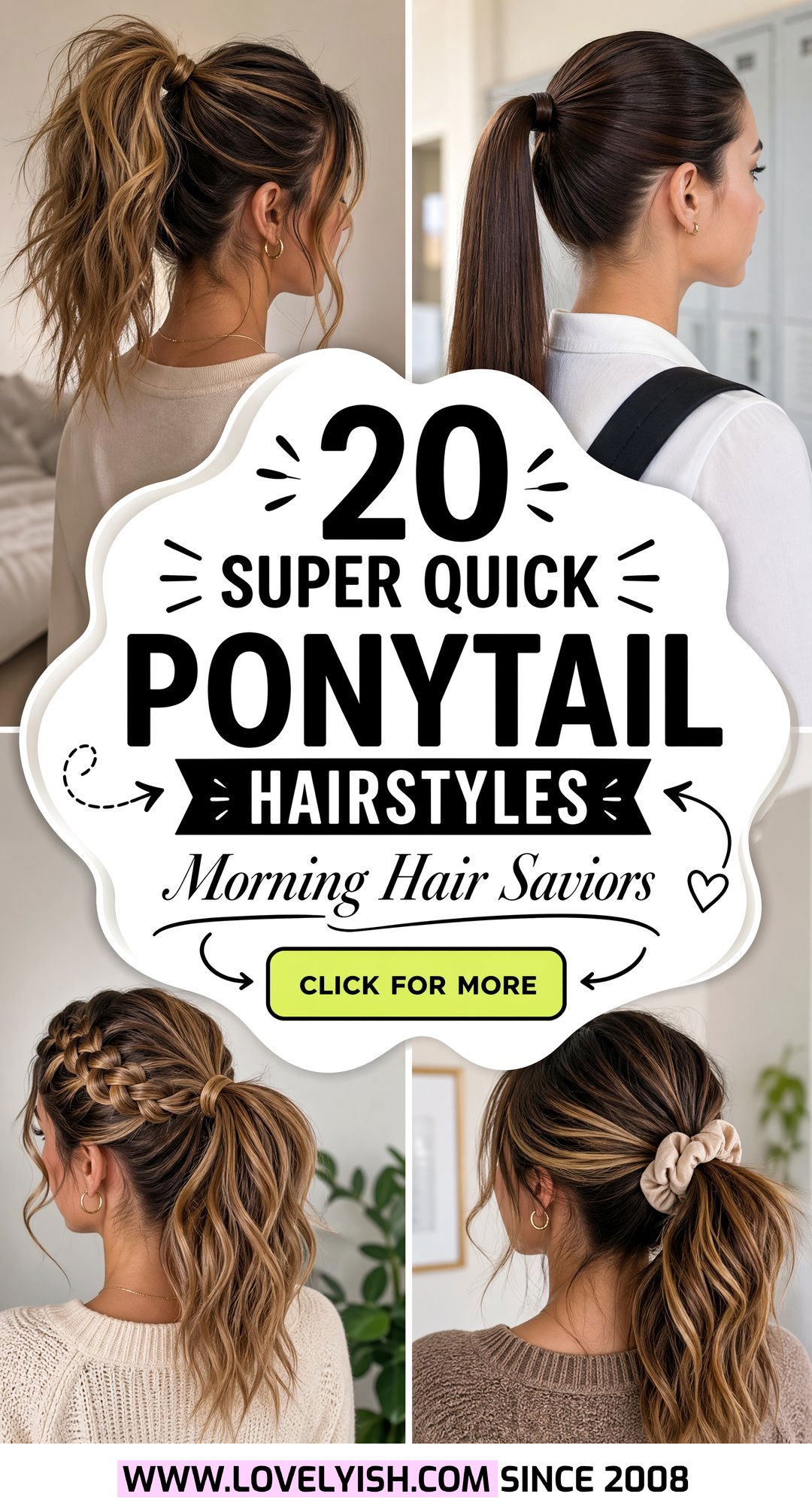 20 Super Quick Ponytail Hairstyles For Busy School Mornings - 20 Super Quick Ponytail Hairstyles For Busy School Mornings