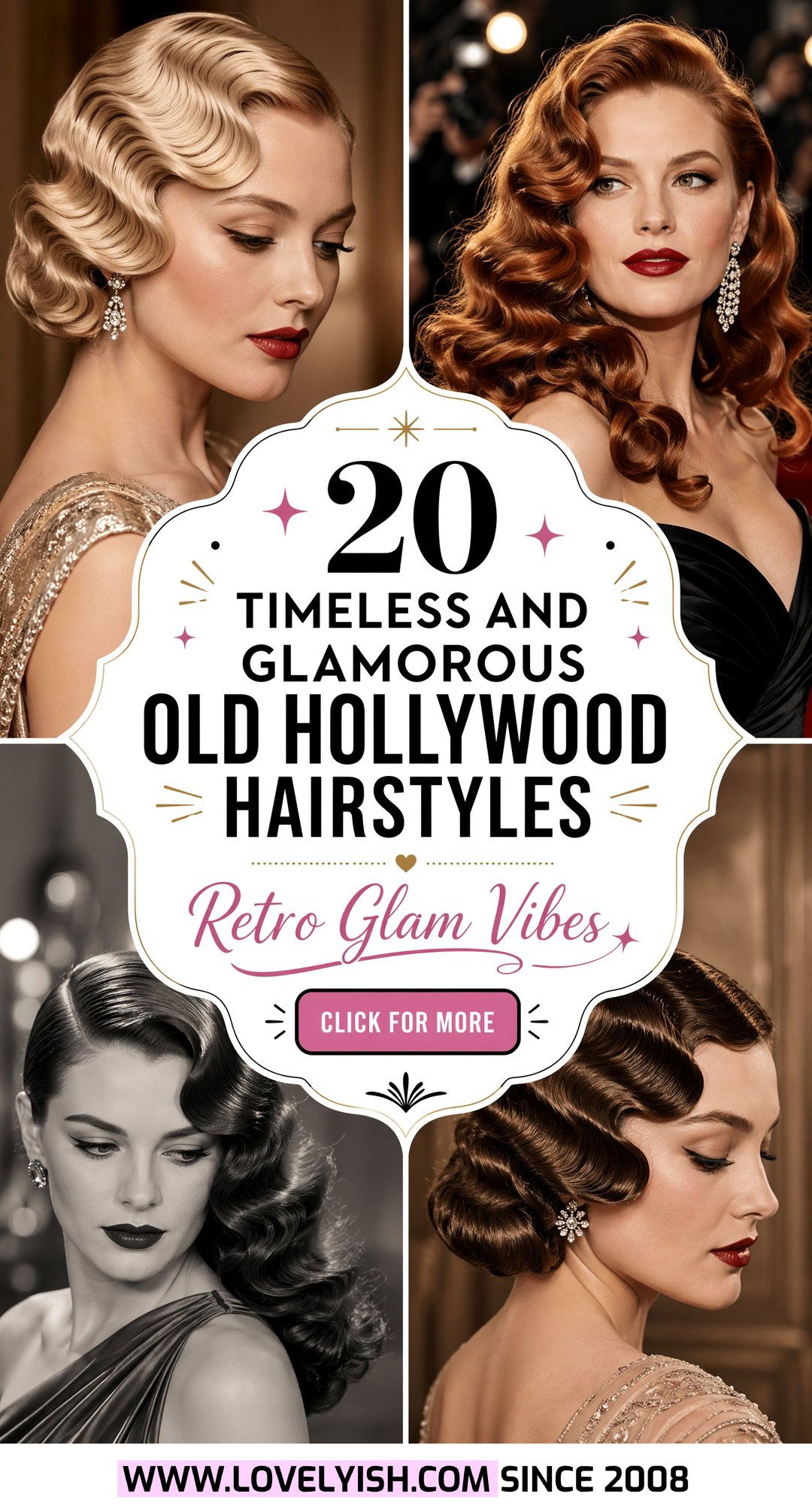 20 Timeless and Glamorous Old Hollywood Hair Ideas to Try - 20 Timeless and Glamorous Old Hollywood Hair Ideas to Try