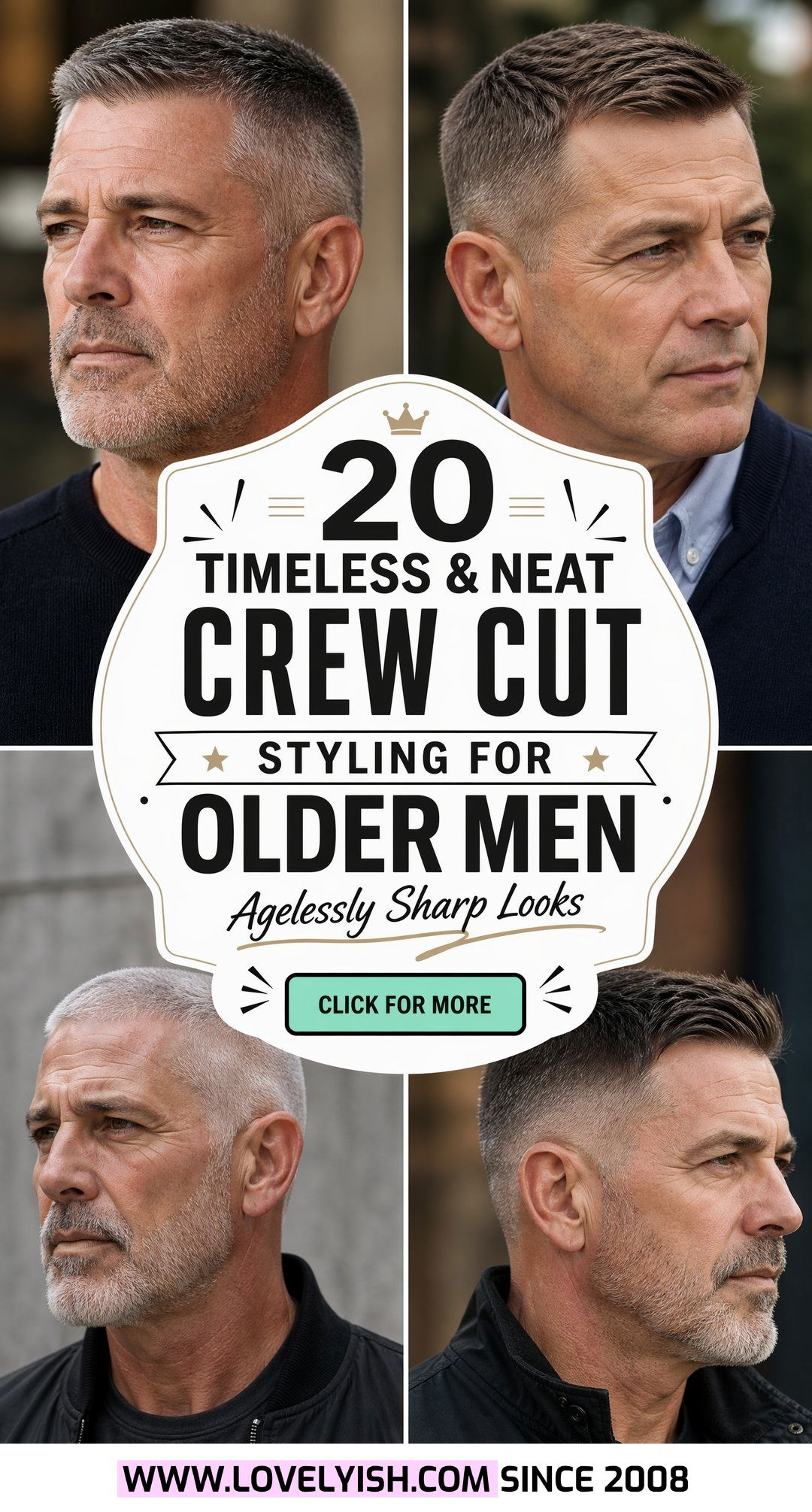 20 Timeless and Neat Crew Cut for Older Men Styling Ideas - 20 Timeless & Neat Crew Cut for Older Men Styling Ideas