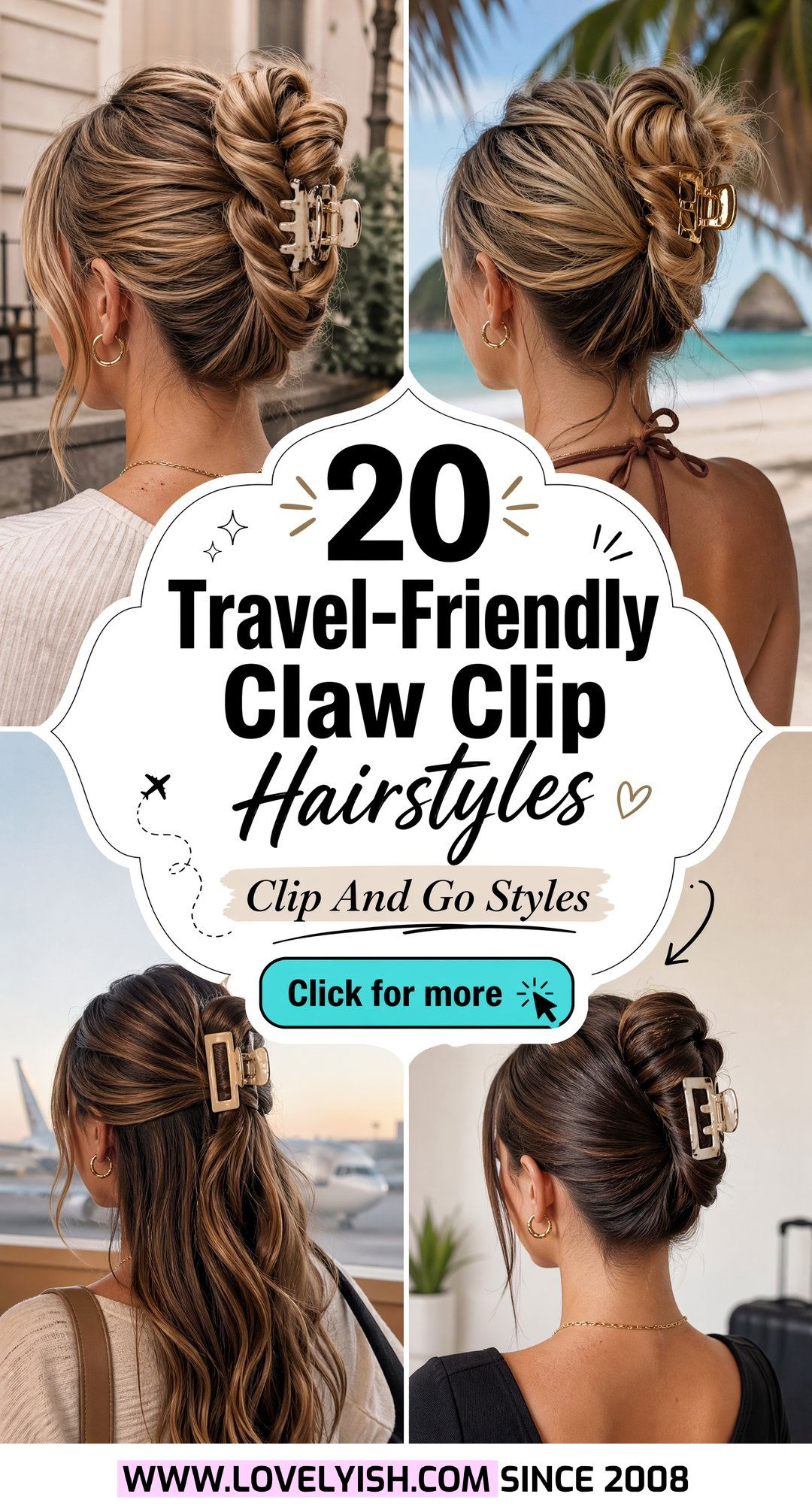 20 Travel-Friendly Claw Clip Hairstyle Ideas for On-the-Go - 20 Travel-Friendly Claw Clip Hairstyle Ideas for On-the-Go
