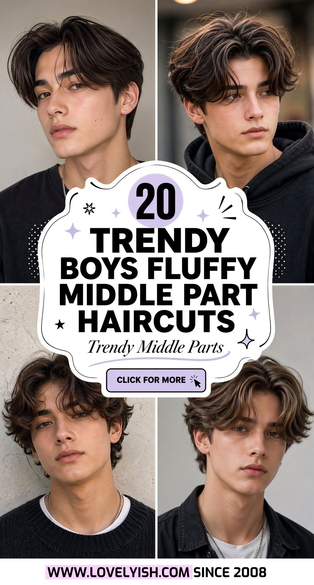 20 Trendy Boys Fluffy Middle Part Haircut Styles to Try - 20 Trendy Boys Fluffy Middle Part Haircut Styles to Try