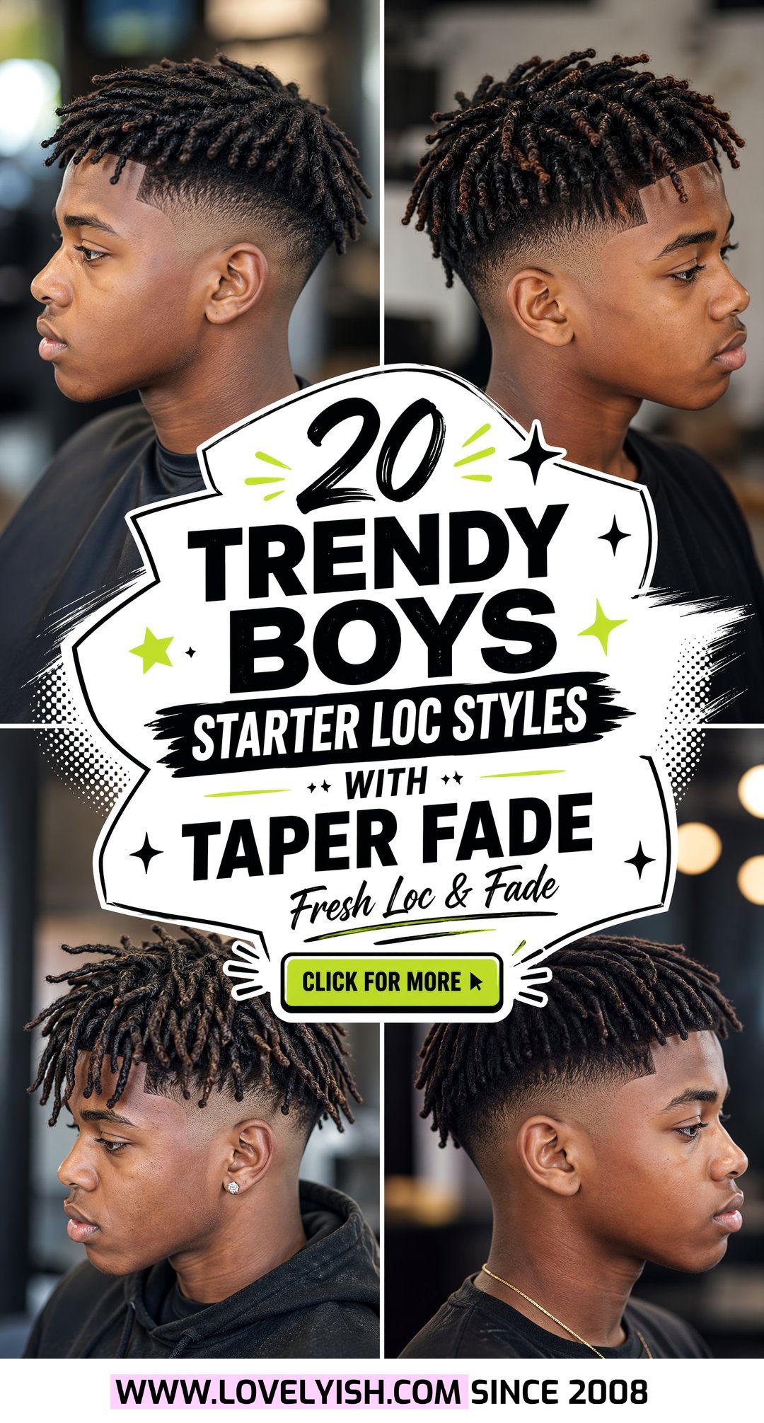 20 Trendy Boys Starter Loc Styles With Taper Fade Looks - 20 Trendy Boys Starter Loc Styles With Taper Fade Looks