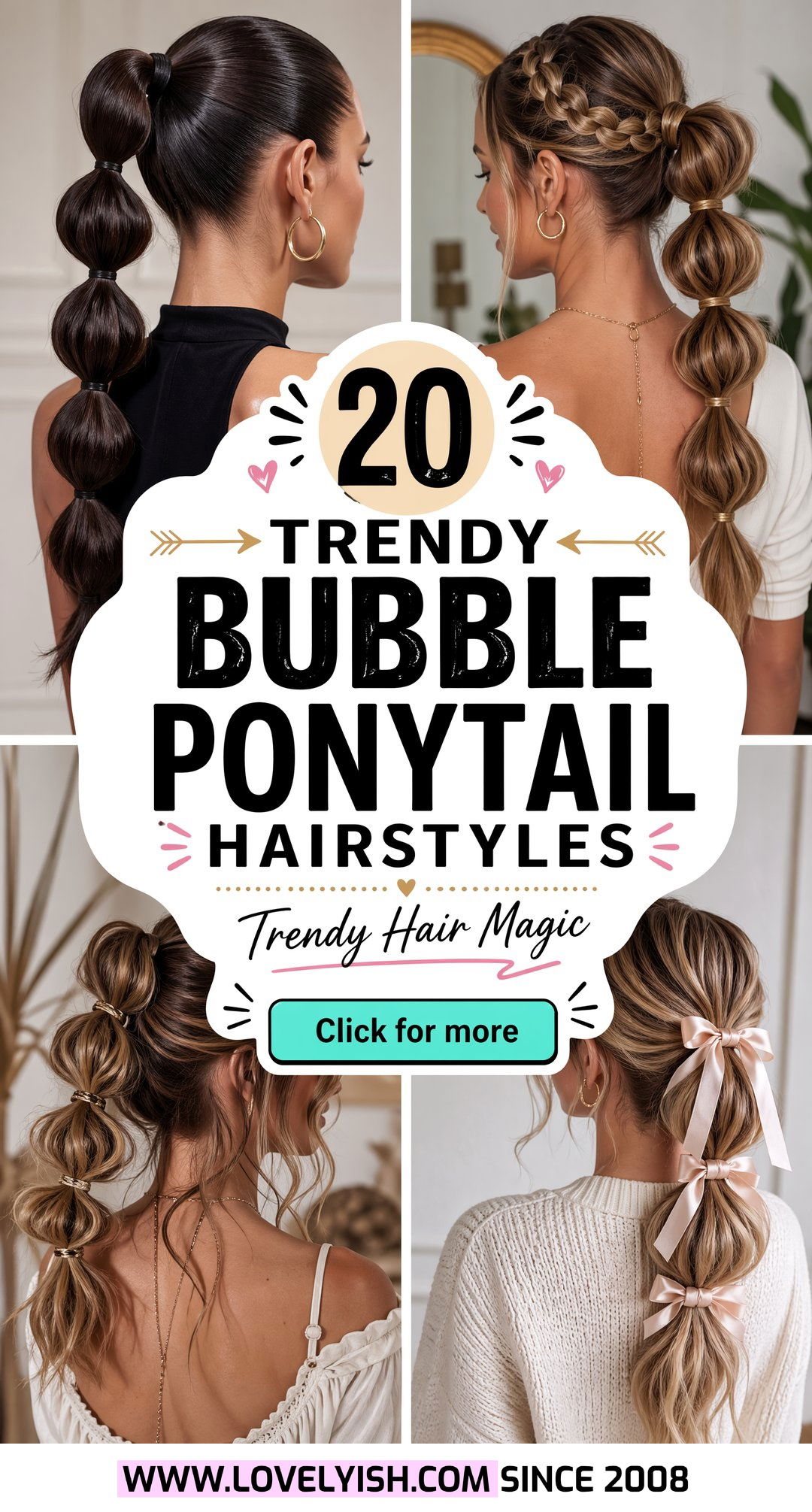 20 Trendy Bubble Ponytail Hairstyles You Absolutely Need to Try - 20 Trendy Bubble Ponytail Hairstyles You Absolutely Need to Try