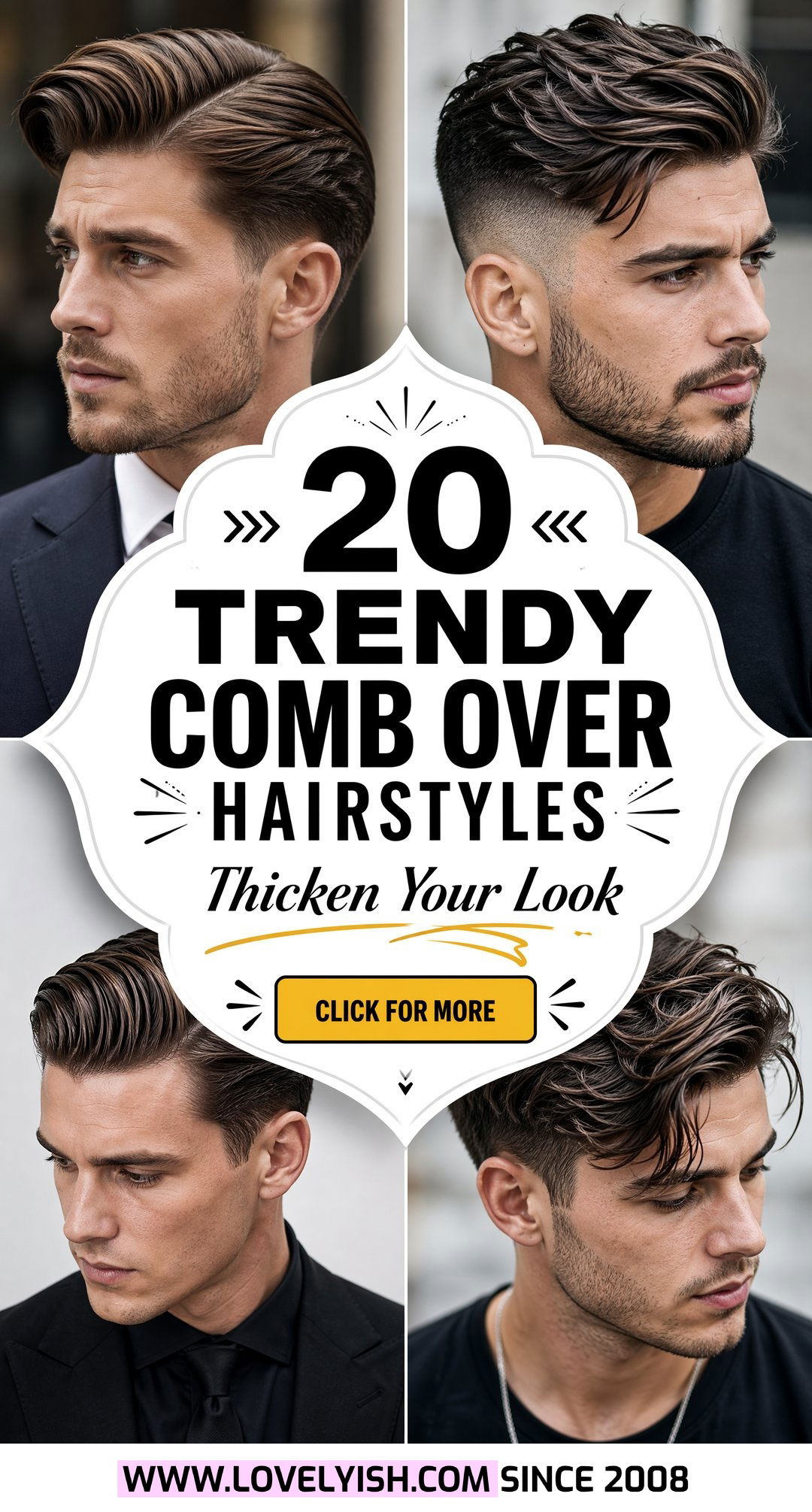 20 Trendy Comb Over Hairstyles for Men With Fine Thin Hair - 20 Trendy Comb Over Hairstyles for Men With Fine Thin Hair