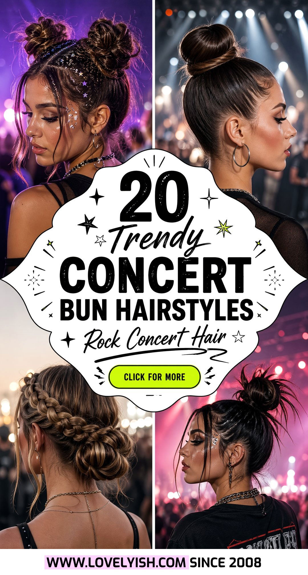 20 Trendy Concert Bun Hairstyles to Rock at Your Next Show - 20 Trendy Concert Bun Hairstyles to Rock at Your Next Show