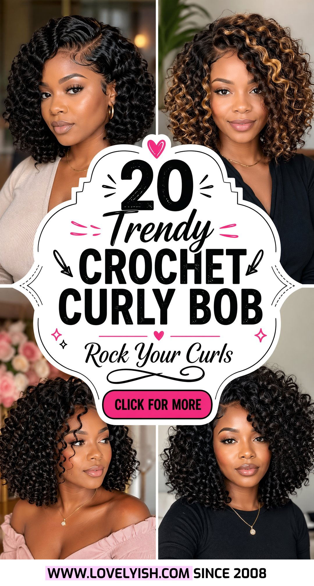 20 Trendy Crochet Curly Bob for Black Women to Rock Now - 20 Trendy Crochet Curly Bob for Black Women to Rock Now