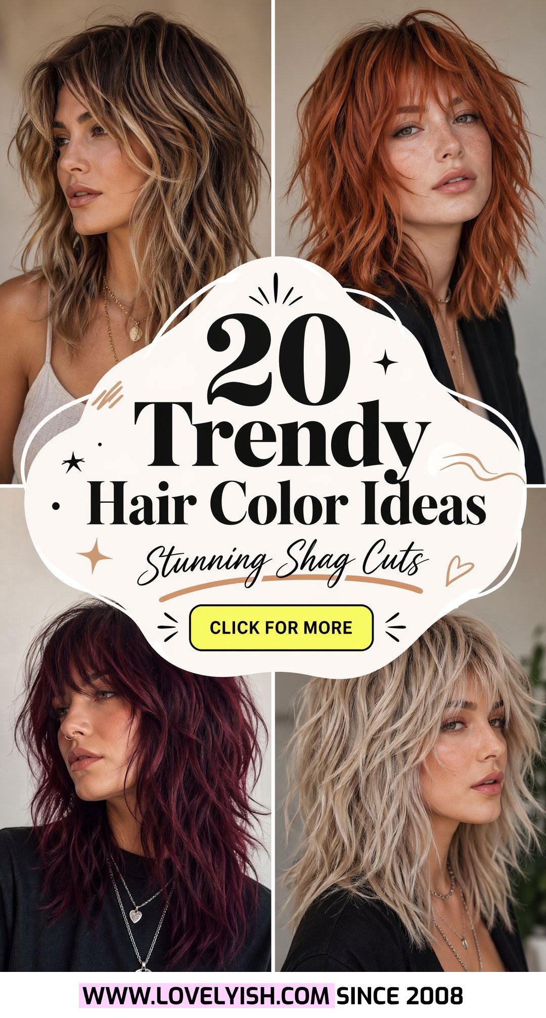 20 Trendy Hair Color Ideas for Shag Haircuts You Will Love - 20 Trendy Hair Color Ideas for Shag Haircuts You Will Love