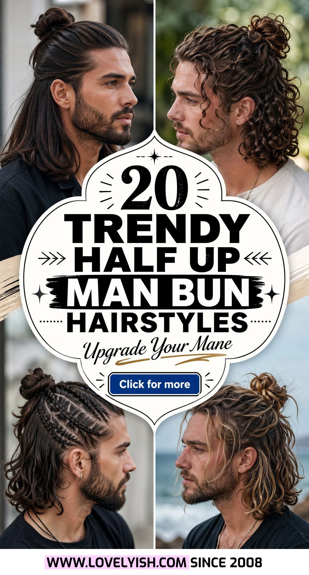 20 Trendy Half Up Man Bun Hairstyle Ideas To Try Right Now - 20 Trendy Half Up Man Bun Hairstyle Ideas To Try Right Now