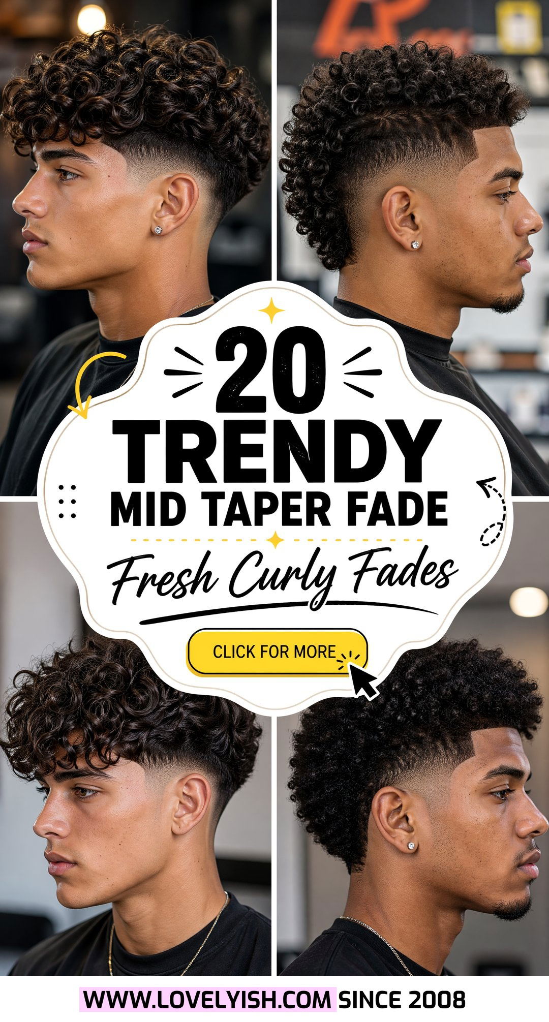 20 Trendy Mid Taper Fade for Curly Hair Men Looks to Try - 20 Trendy Mid Taper Fade for Curly Hair Men Looks to Try