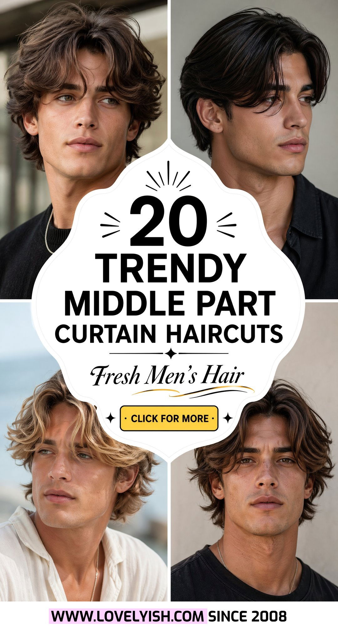 20 Trendy Middle Part Curtain Haircut Men Must Try in 2024 - 20 Trendy Middle Part Curtain Haircut Men Must Try in 2024