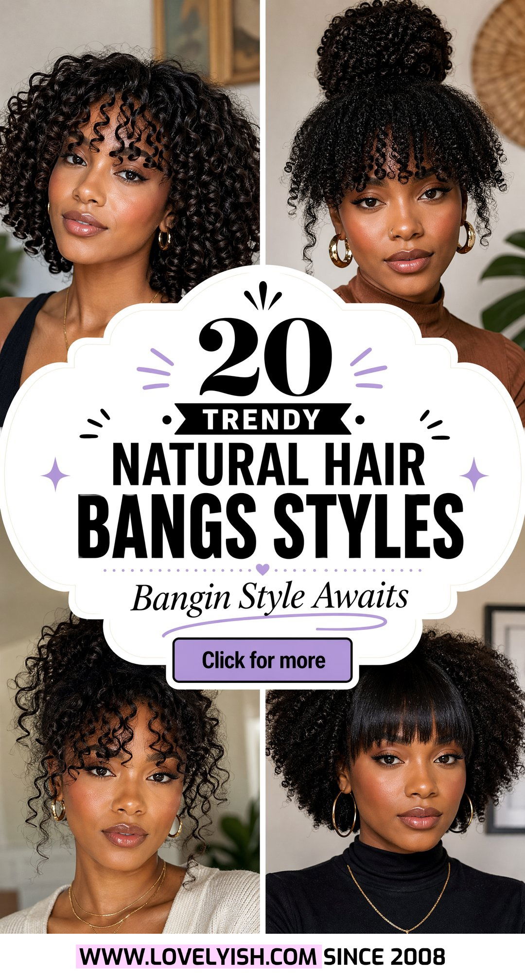 20 Trendy Natural Hair Bangs Styles for Every Face Shape - 20 Trendy Natural Hair Bangs Styles for Every Face Shape