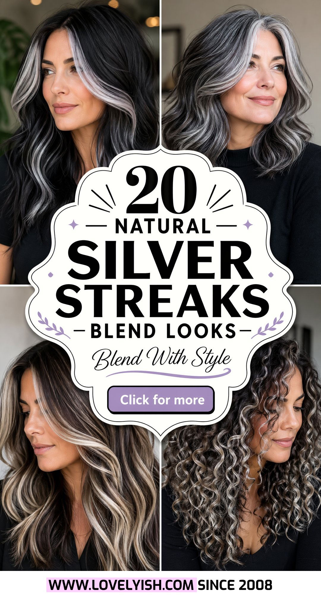 20 Trendy Natural Silver Streaks Blend Looks to Try Now - 20 Trendy Natural Silver Streaks Blend Looks to Try Now