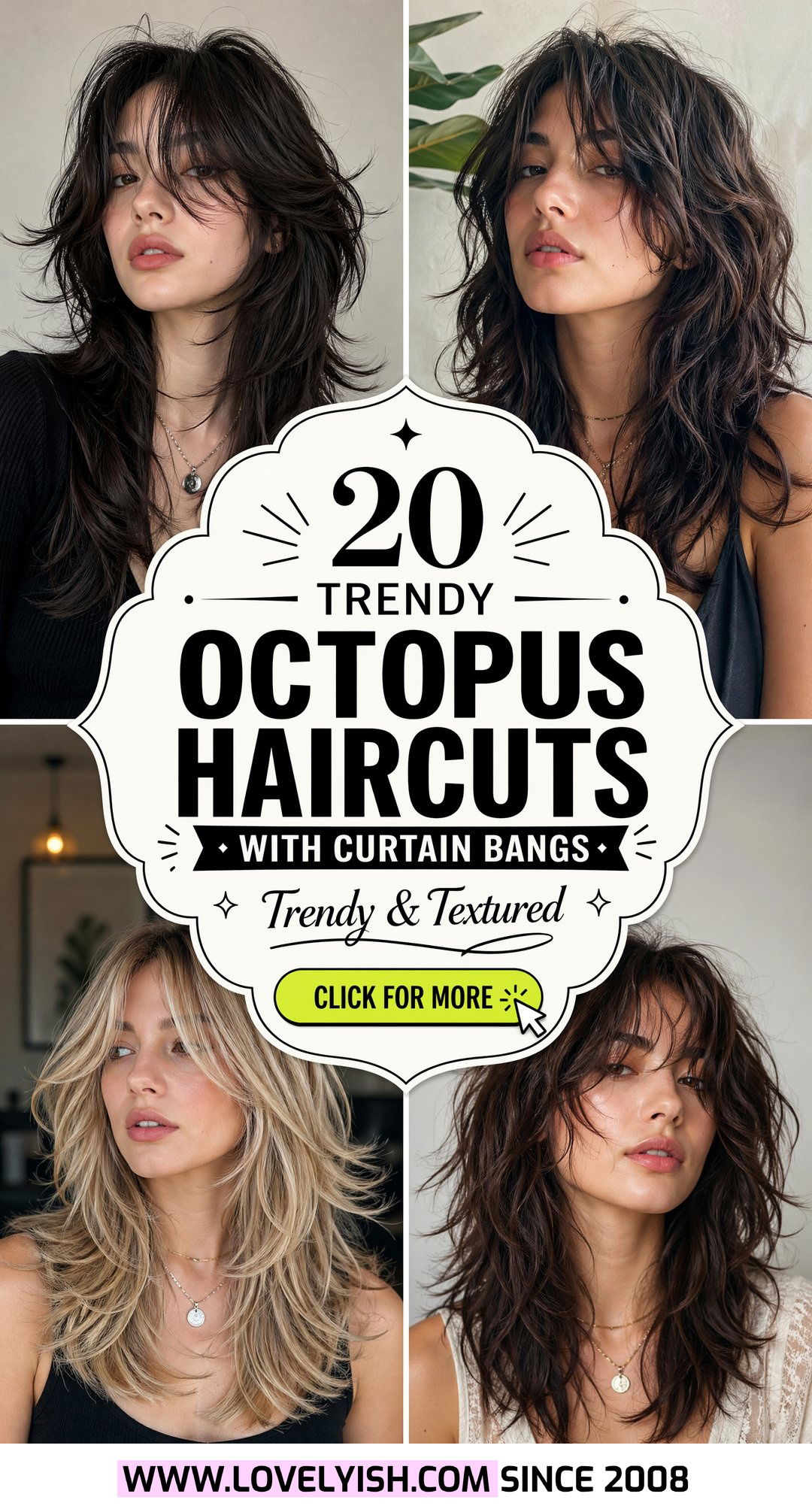 20 Trendy Octopus Haircut with Curtain Bangs Ideas to Try - 20 Trendy Octopus Haircut with Curtain Bangs Ideas to Try
