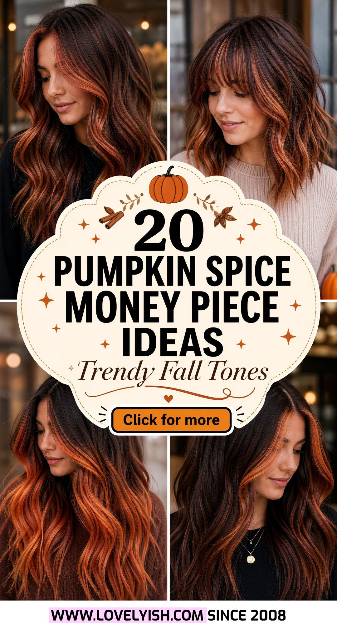 20 Trendy Pumpkin Spice Money Piece Hair Looks for Fall - 20 Trendy Pumpkin Spice Money Piece Hair Looks for Fall