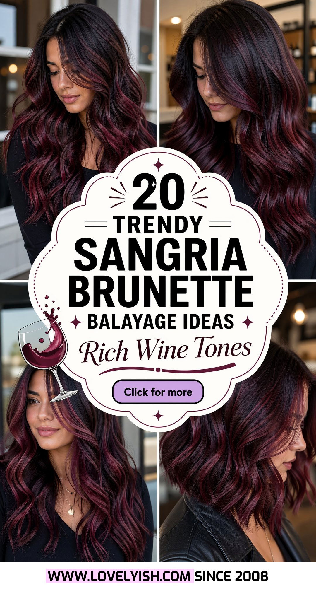 20 Trendy Sangria Brunette Balayage Ideas for Your Next Hair - 20 Trendy Sangria Brunette Balayage Ideas for Your Next Hair