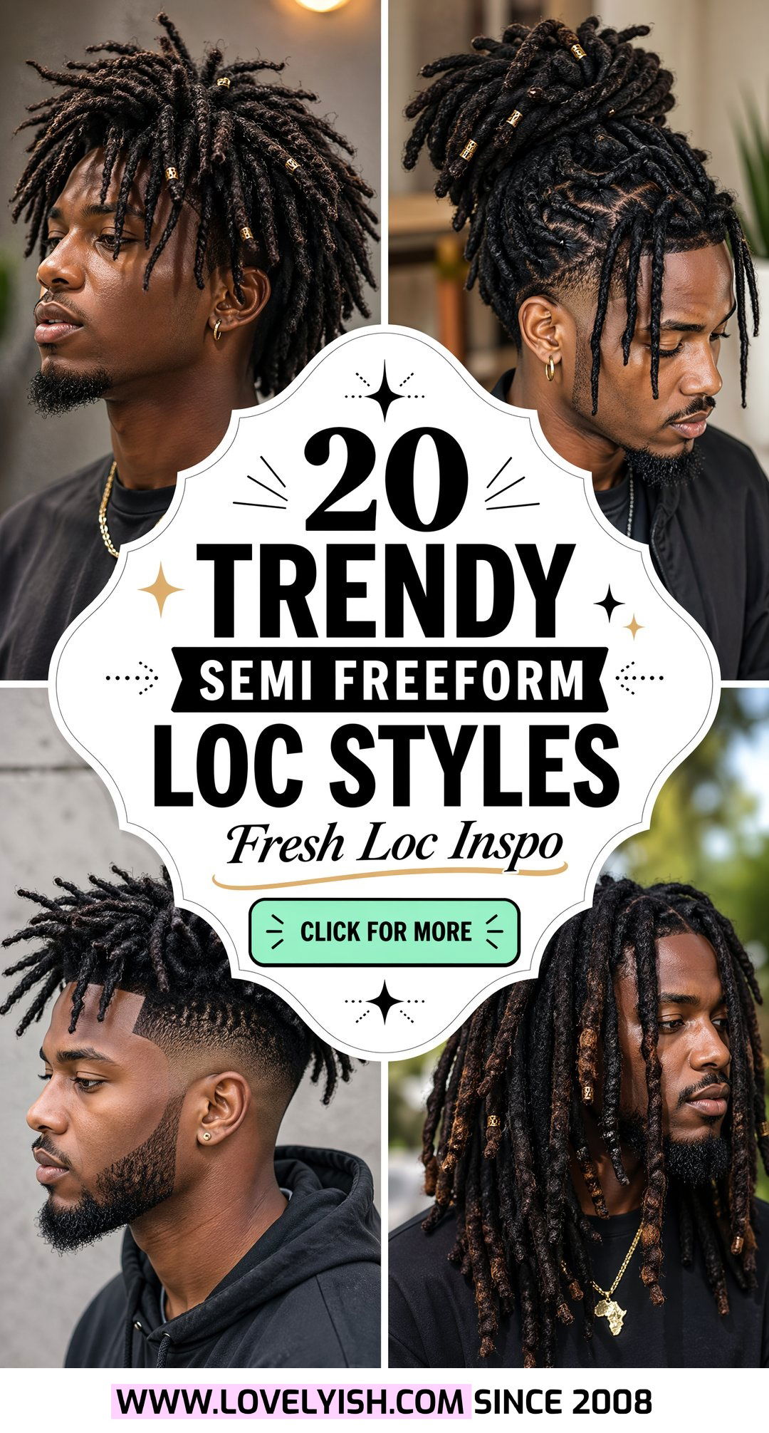 20 Trendy Semi Freeform Loc Styles Men Need to Try Right Now - 20 Trendy Semi Freeform Loc Styles Men Need to Try Right Now