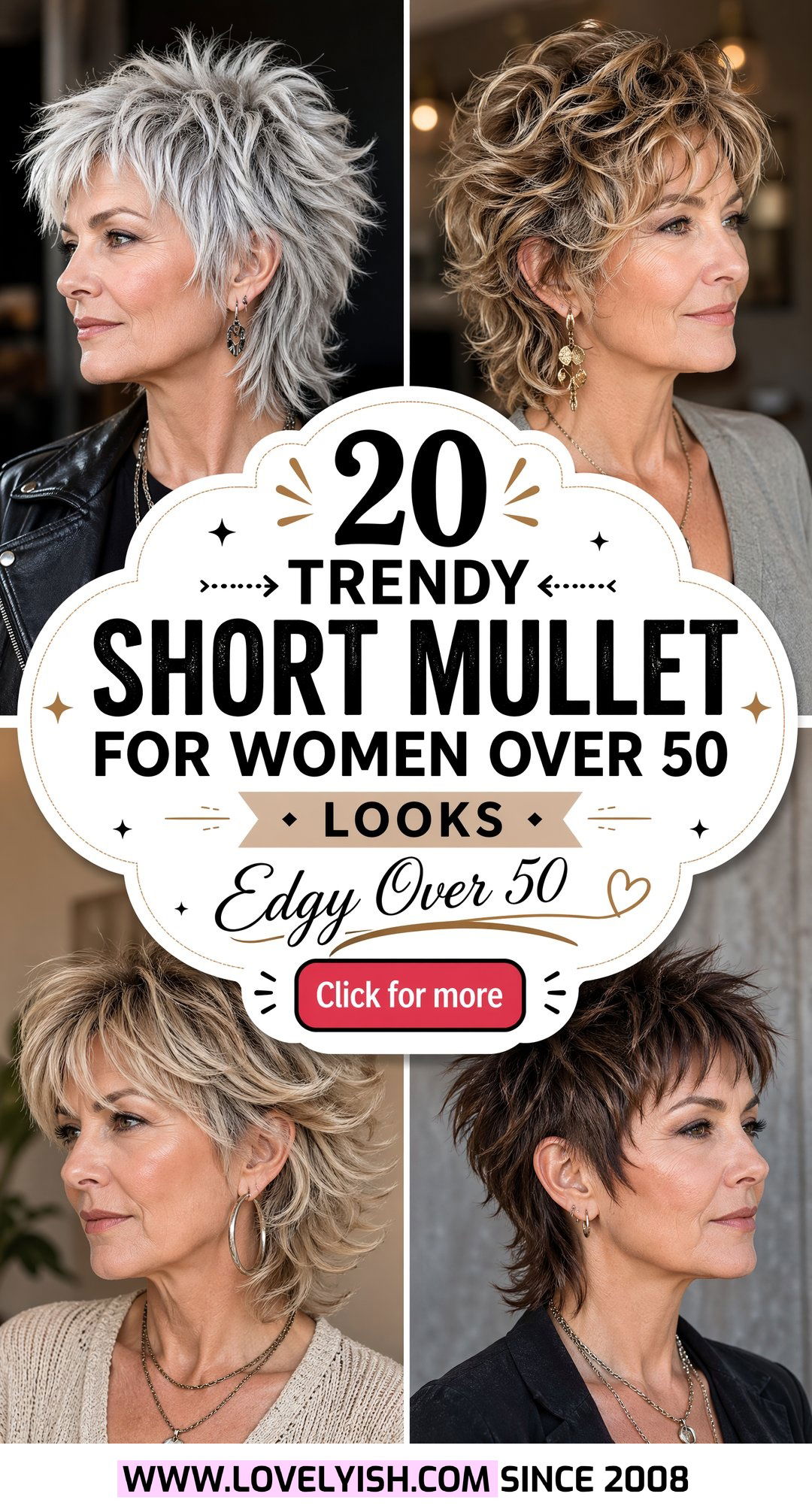 20 Trendy Short Mullet for Women Over 50 Looks to Try Now - 20 Trendy Short Mullet for Women Over 50 Looks to Try Now