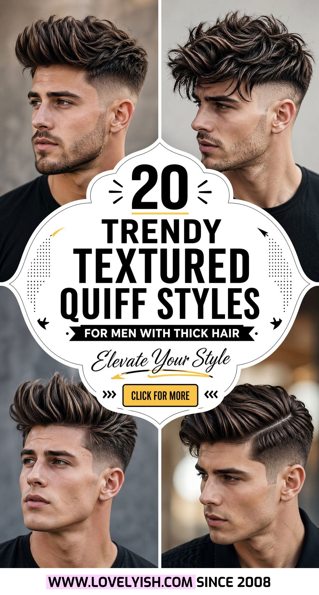 20 Trendy Textured Quiff Styles For Men With Thick Hair - 20 Trendy Textured Quiff Styles For Men With Thick Hair