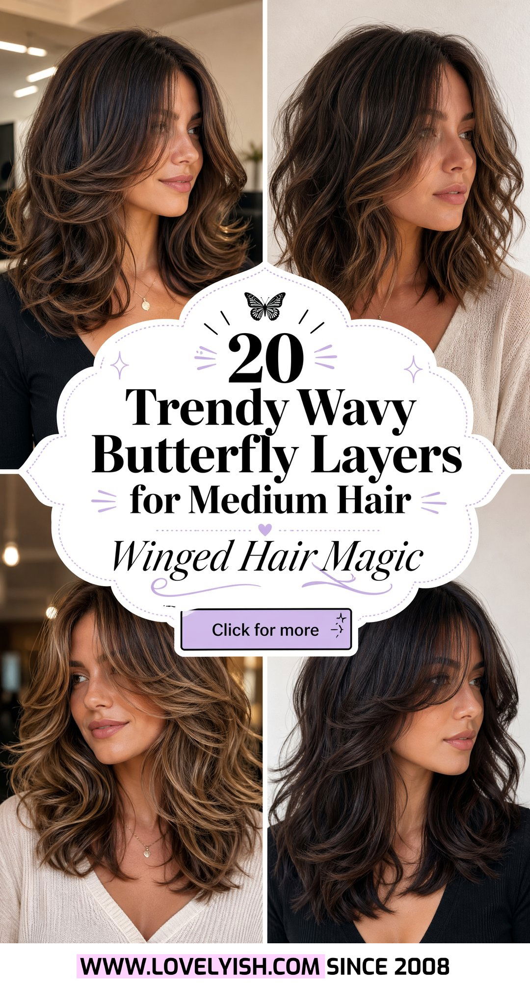 20 Trendy Wavy Butterfly Layers for Medium Hair Transformations - 20 Trendy Wavy Butterfly Layers for Medium Hair Transformations