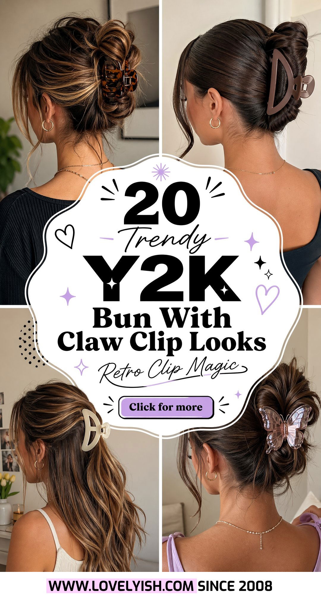 20 Trendy Y2K Bun With Claw Clip Looks to Try Right Now - 20 Trendy Y2K Bun With Claw Clip Looks to Try Right Now