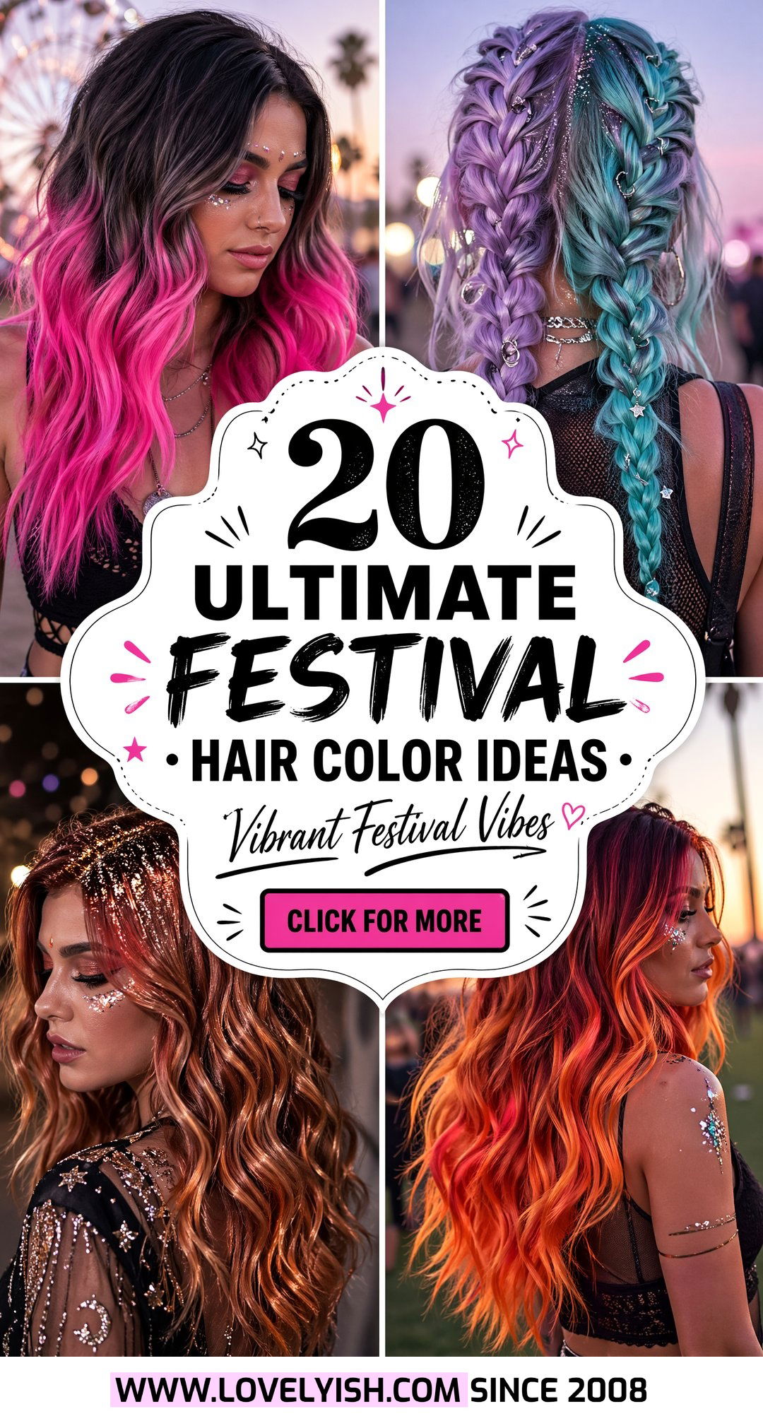 20 Ultimate Festival Hair Color Ideas For Your Next Event - 20 Ultimate Festival Hair Color Ideas For Your Next Event