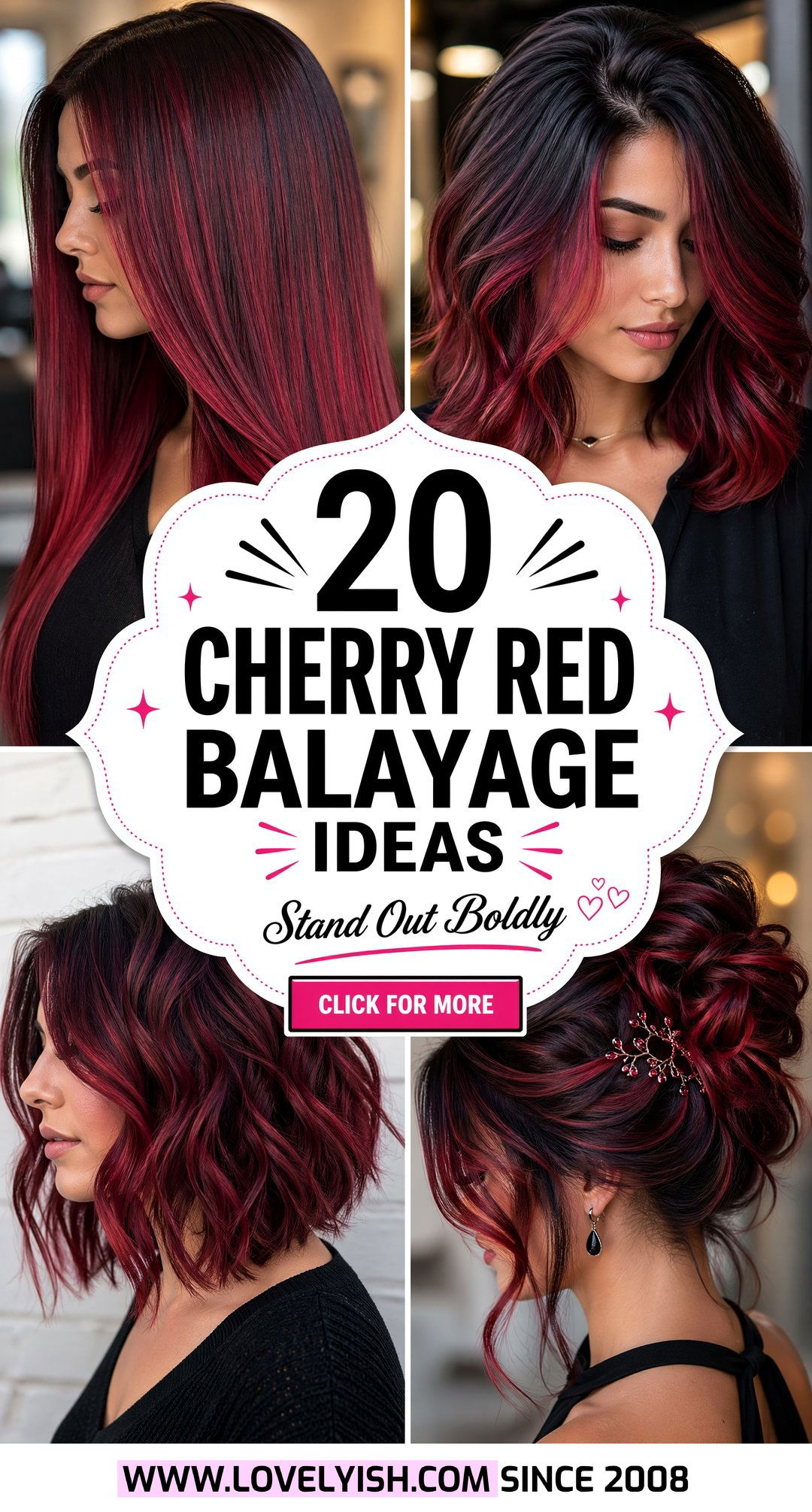 20 Vibrant Cherry Red Balayage Ideas for a Bold New Look - 20 Vibrant Cherry Red Balayage Ideas for a Bold New Look
