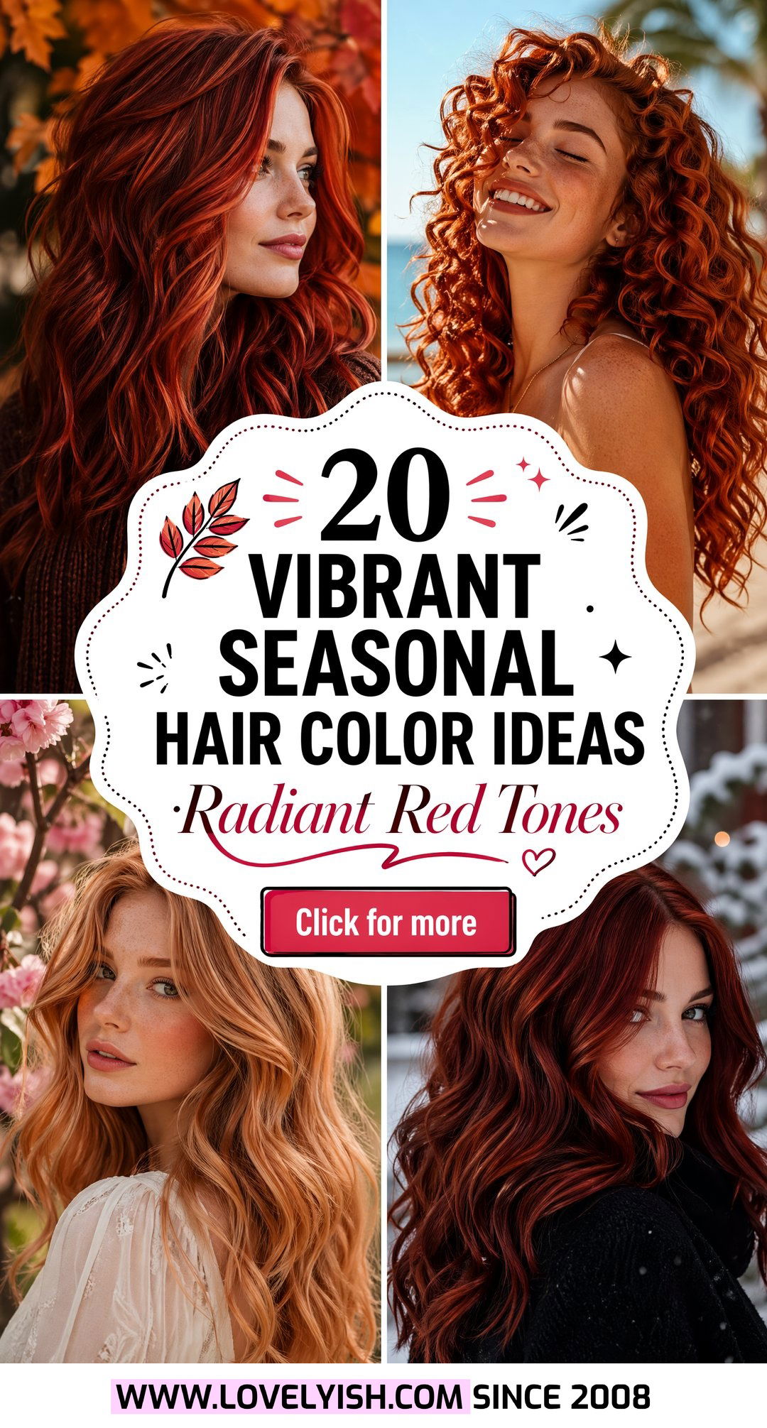 20 Vibrant Seasonal Hair Color Ideas for Redheads to Try - 20 Vibrant Seasonal Hair Color Ideas for Redheads to Try