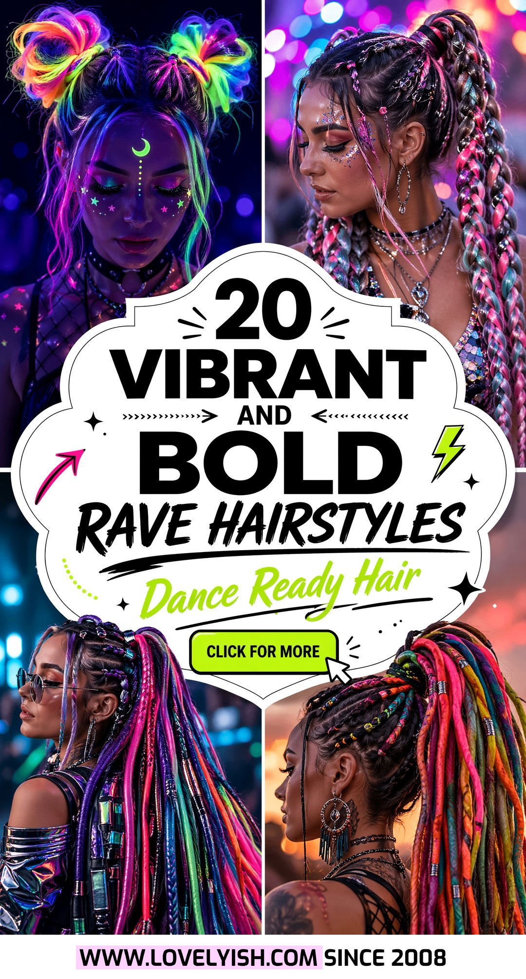 20 Vibrant and Bold Rave Hairstyles for Women to Try Now - 20 Vibrant and Bold Rave Hairstyles for Women to Try Now