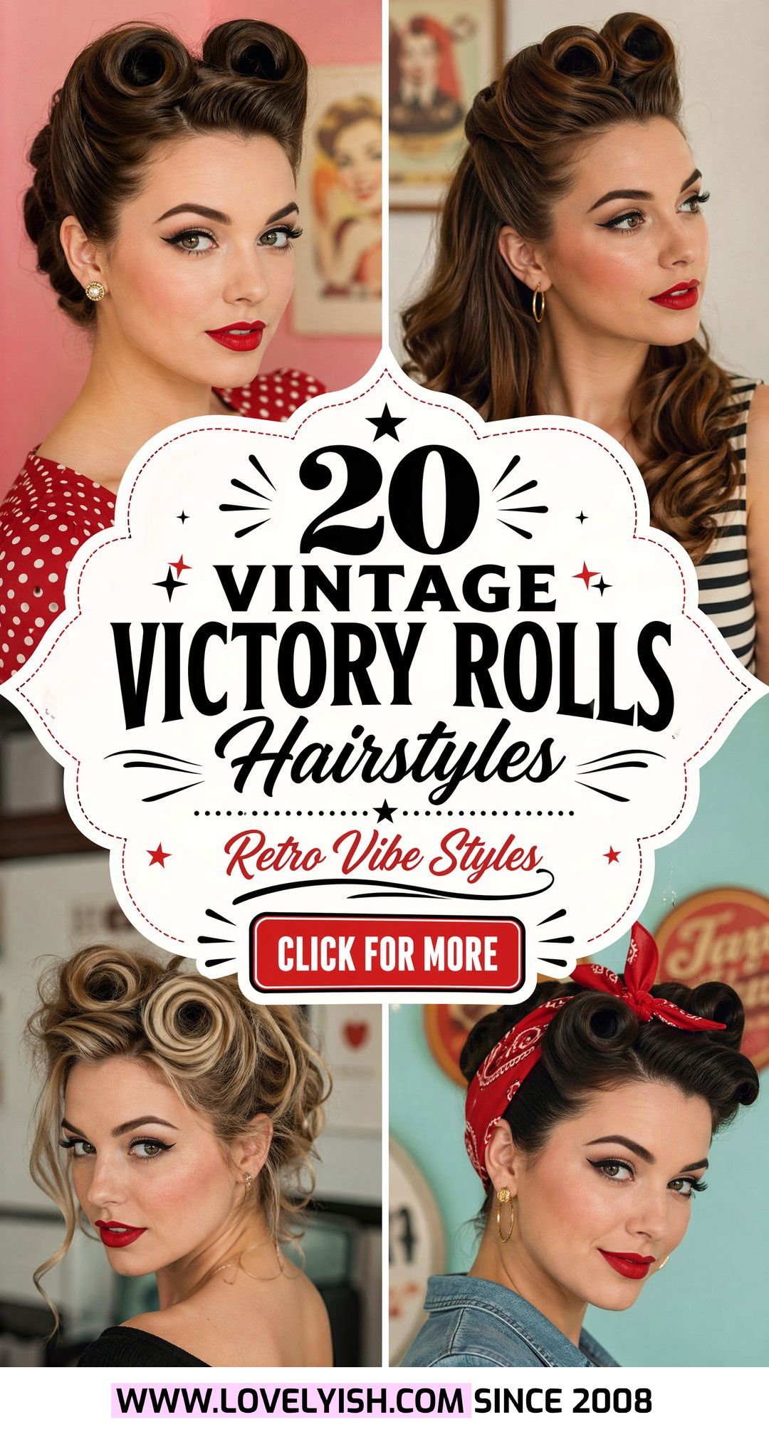 20 Vintage Victory Rolls Hairstyle Ideas For A Retro Vibe - 20 Vintage Victory Rolls Hairstyle Ideas For A Retro Vibe
