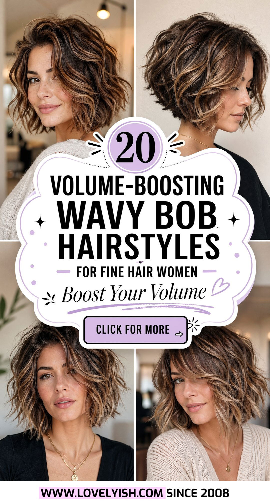 20 Volume-Boosting Wavy Bob Hairstyles for Fine Hair Women - 20 Volume-Boosting Wavy Bob Hairstyles for Fine Hair Women