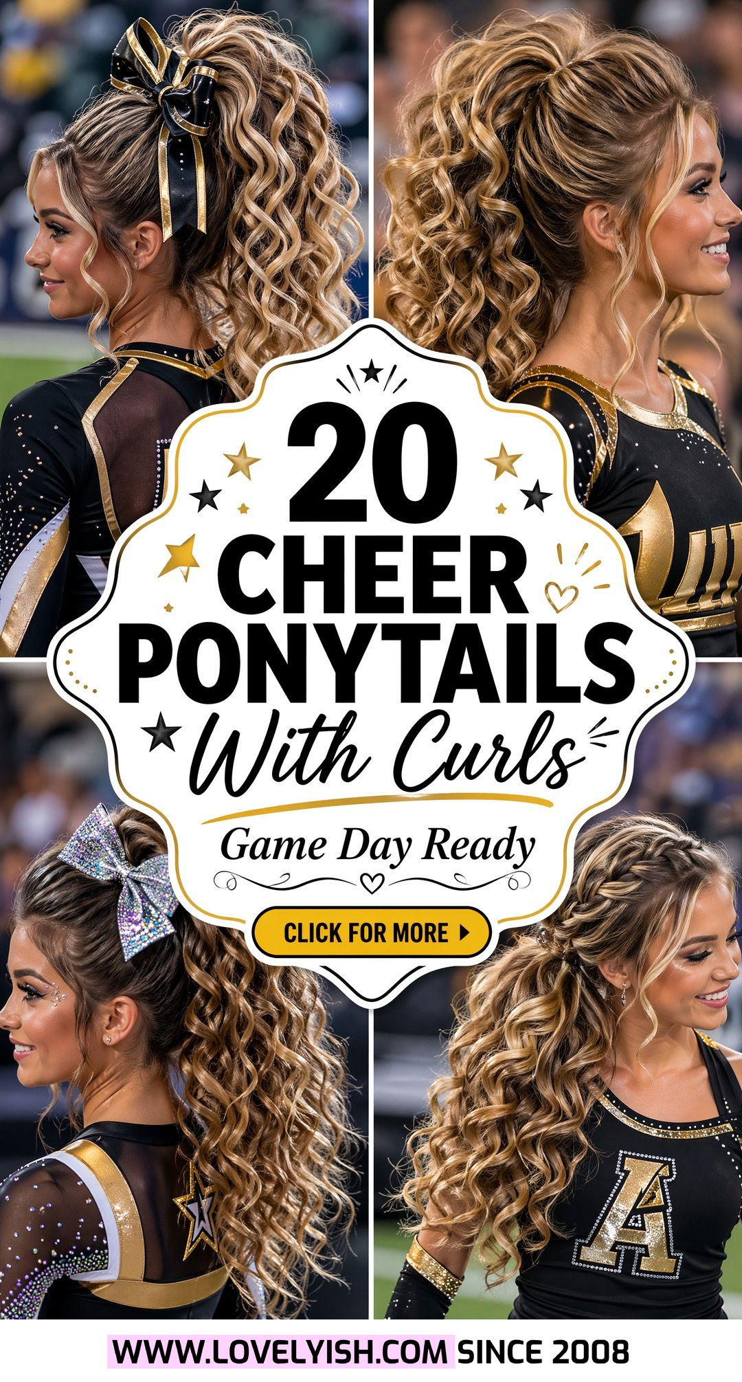 20 Voluminous Cheer Ponytail With Curls Ideas for Game Day - 20 Voluminous Cheer Ponytail With Curls Ideas for Game Day