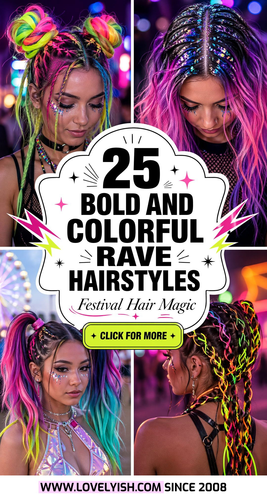 25 Bold and Colorful Rave Hairstyles for Your Next Festival - 25 Bold and Colorful Rave Hairstyles for Your Next Festival