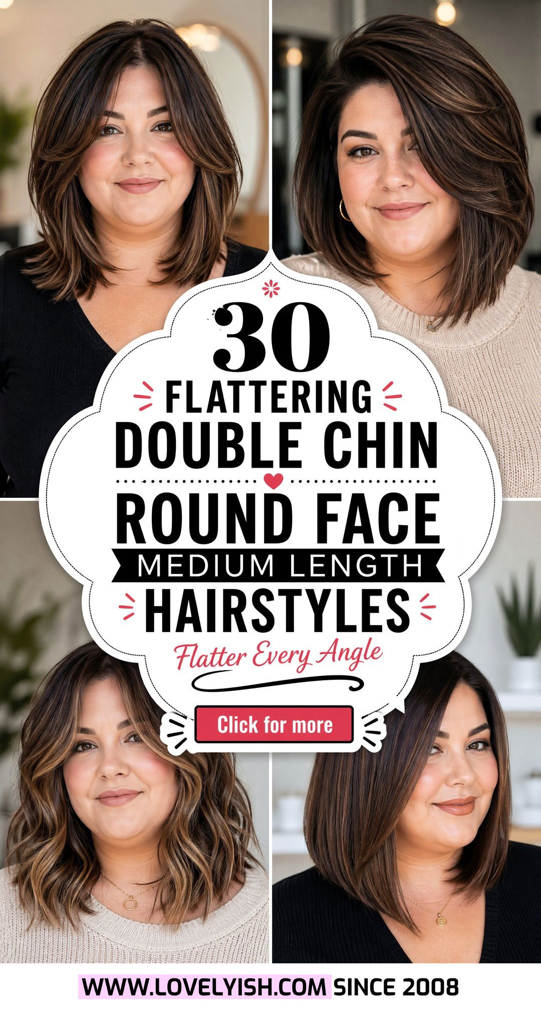 30 Flattering Double Chin Round Face Medium Length Hairstyles - 30 Flattering Double Chin Round Face Medium Length Hairstyles