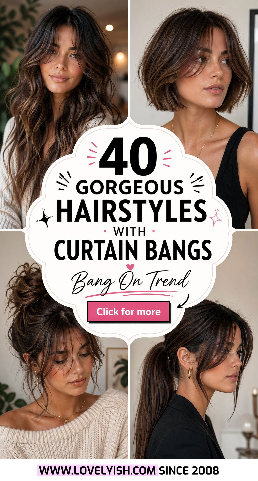 40 Gorgeous Hairstyles With Curtain Bangs to Try This Season - 40 Gorgeous Hairstyles With Curtain Bangs to Try This Season