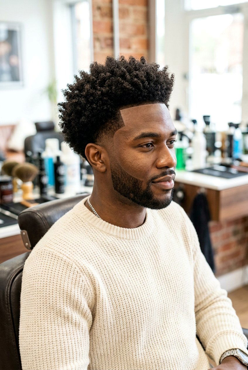 4C Hair Afro Taper With Line Up - 20 afro taper with line up - 20 afro taper with line up