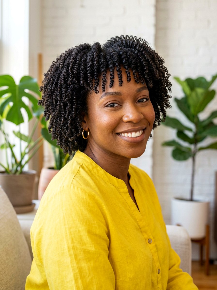 20 Beautiful TWA Hairstyles with Finger Coils to Try Now