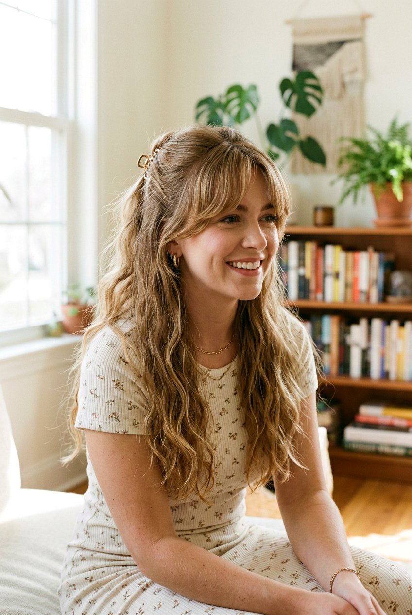 20 Gorgeous 70s Curtain Bangs Hairstyle Ideas to Try Today