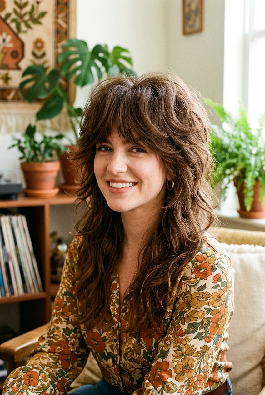 70s Inspired Shag Haircut - 20 medium haircuts for thick hair - 20 medium haircuts for thick hair