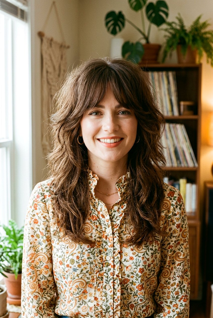 70s Shag With Curtain Bangs - 20 70s shag for thick hair women - 20 70s shag for thick hair women