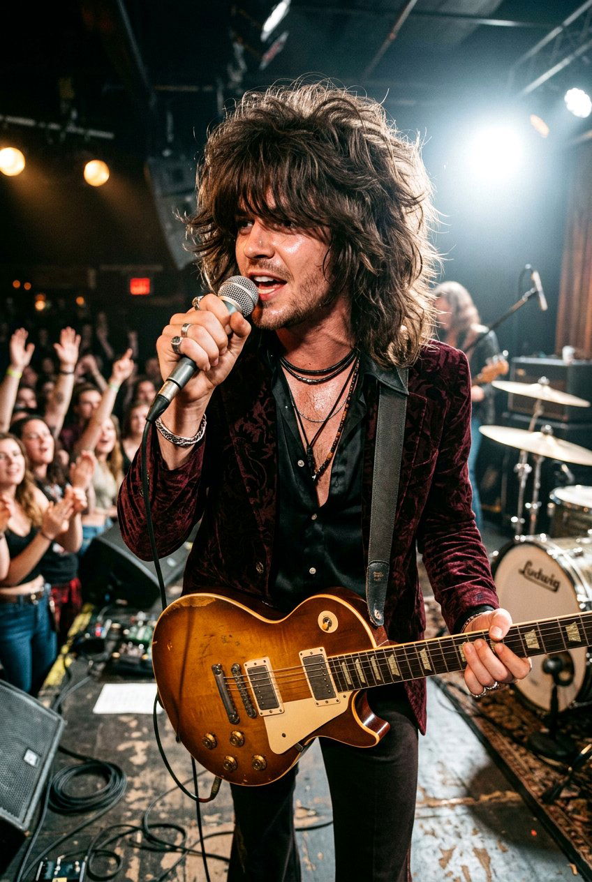 70s rockstar shag - 20 shag haircut for men - 20 shag haircut for men