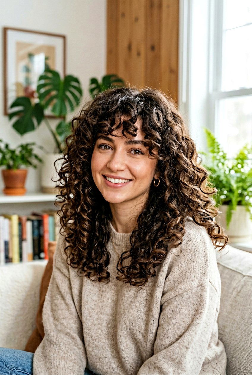 80s Curly Curtain Bangs With Volume - 20 80s voluminous curls hairstyle - 20 80s voluminous curls hairstyle