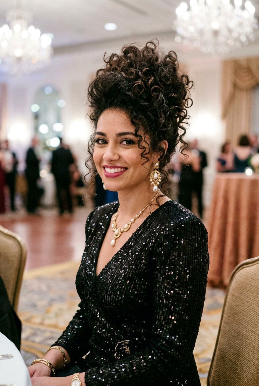 80s Curly Volume Updo Hairstyle - 20 80s voluminous curls hairstyle - 20 80s voluminous curls hairstyle