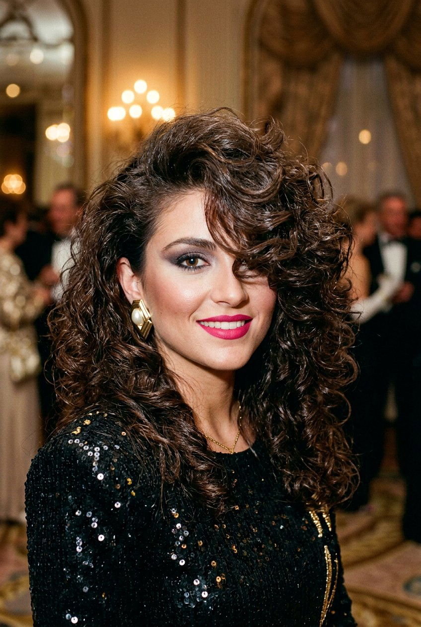 80s Side Part Voluminous Curls - 20 80s voluminous curls hairstyle - 20 80s voluminous curls hairstyle