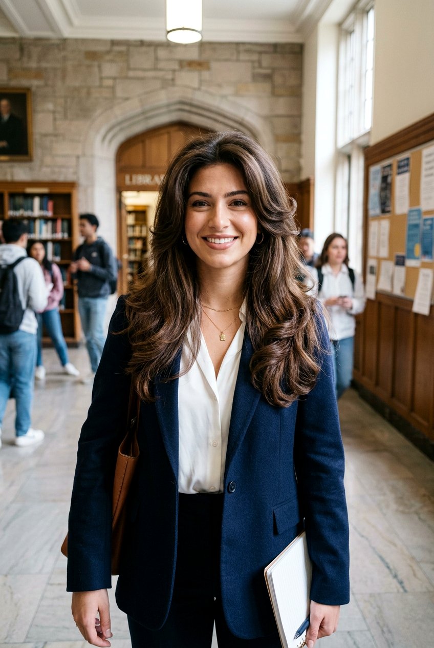 90s Blowout For Long Layers - 20 campus hairstyle for long layers - 20 campus hairstyle for long layers