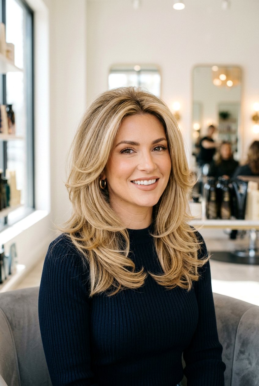 90s Blowout Medium Layered Haircut - 20 medium layered haircuts - 20 medium layered haircuts