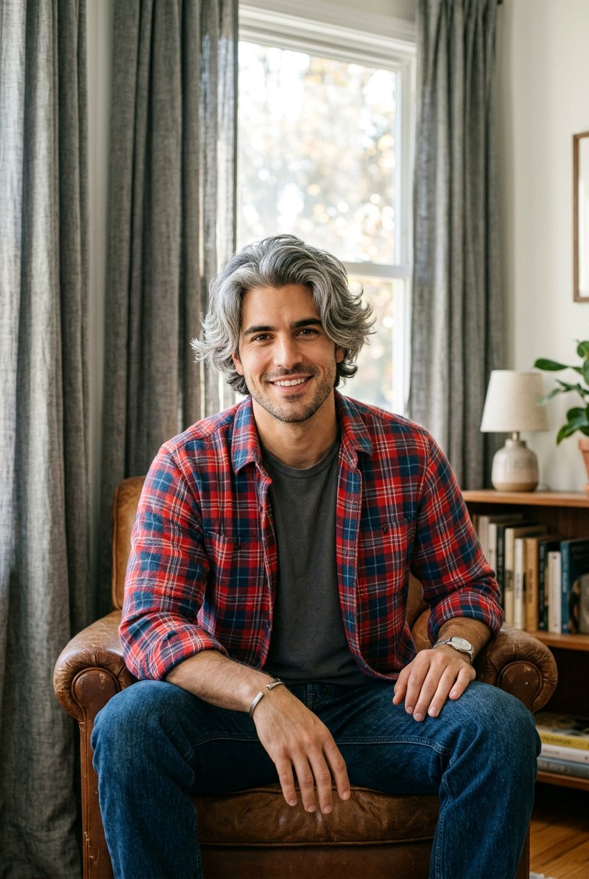 90s Heartthrob Gray Curtains - 20 gray curtain haircut men - 20 gray curtain haircut men