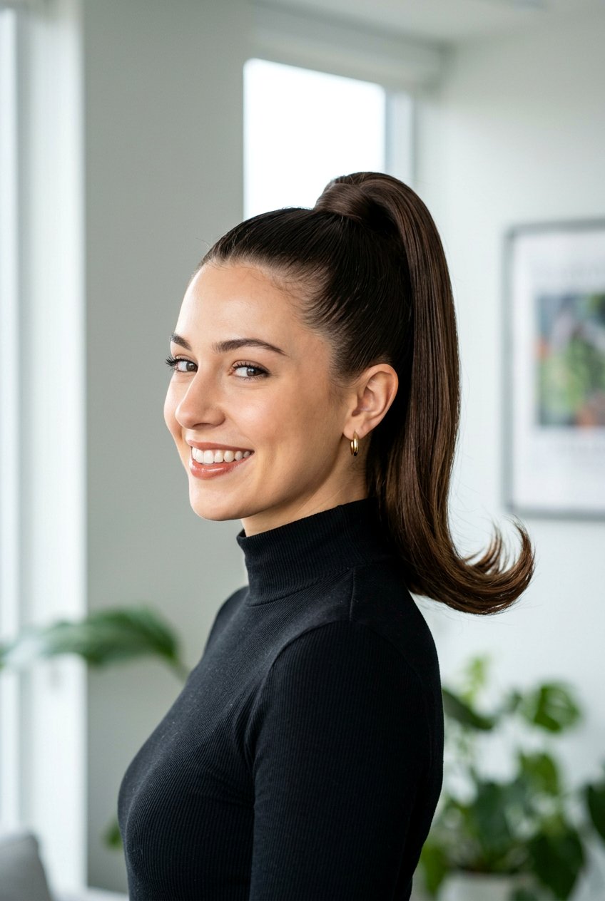 90s High Ponytail With Flip - 20 high ponytail hairstyles - 20 high ponytail hairstyles